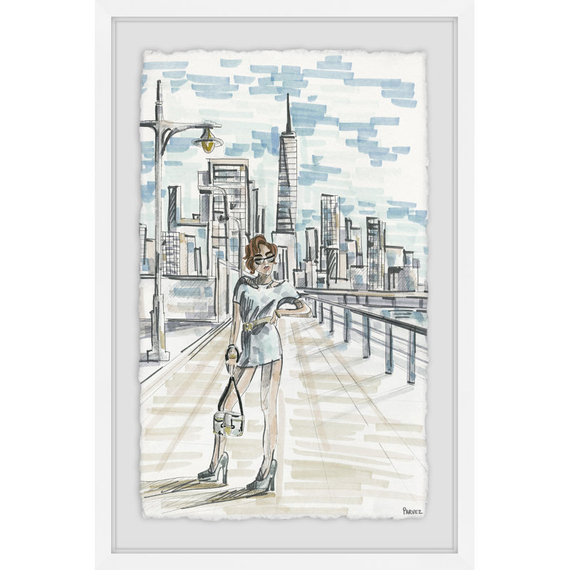 «City's It Girl», reproduction sur papier encadrée, H 12 po x l 8 po x P 1,5 po