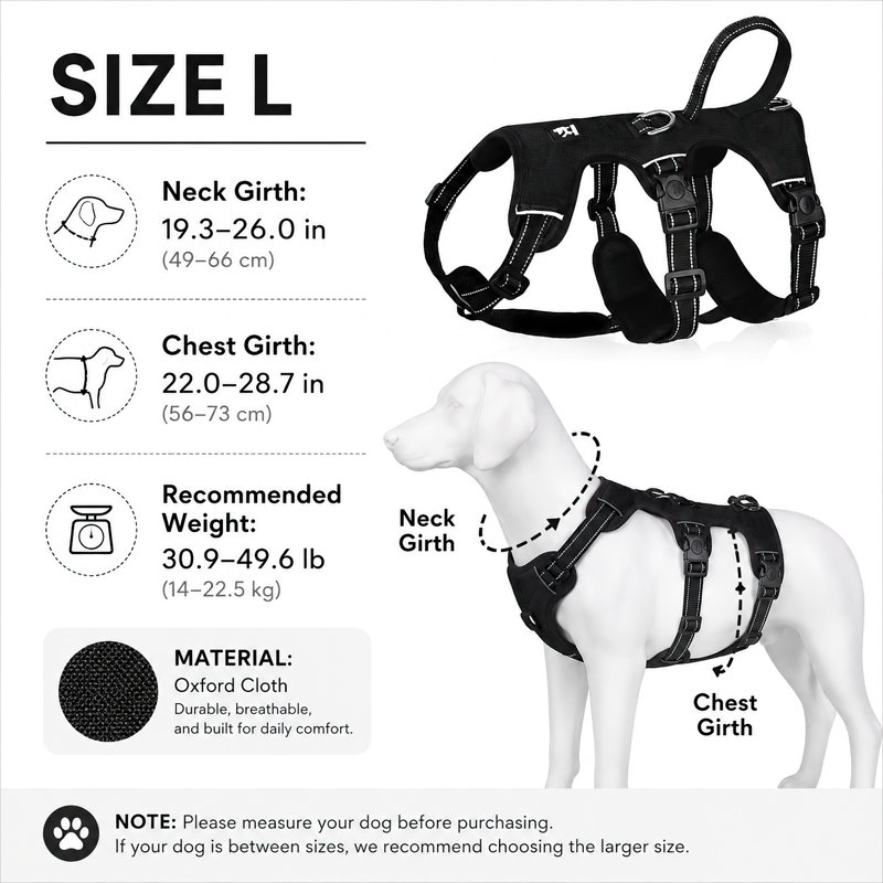 No Pull Reflective Large Dog Harness