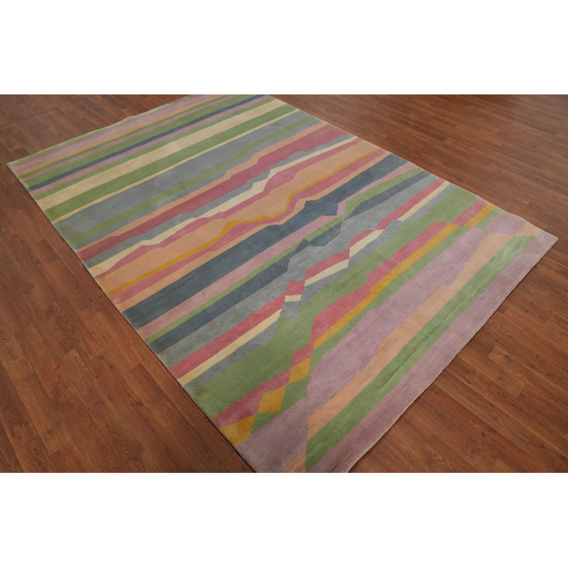 Tapis de style Gabbeh à teinture végétale 6 x 9