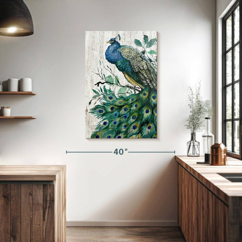 Paon en bois Brampt, H 39 po x l 26 po