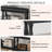 Console Table with 3-Tier Open Storage Spaces And Roman Column Effect Support Legs,Narrow Sofa Entry Table for Living Room, Entryway and Hallway(Black)
