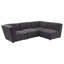 Fauteuil d'appoint rembourré en tissu anthracite foncé