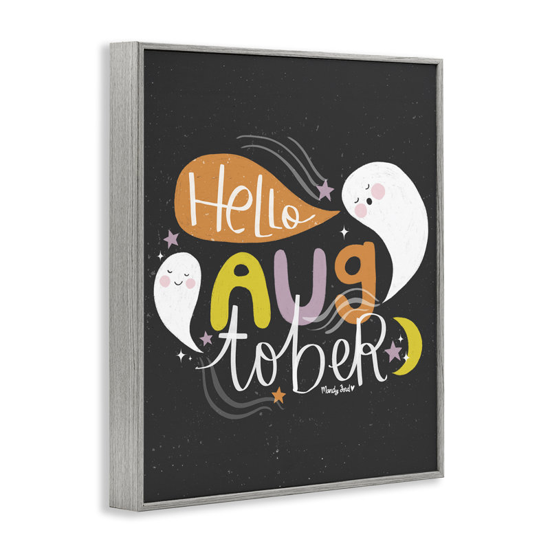 «Hello Augtober with Ghost», estampe numérique, design par Mandy Ford Art + Illustration, H 30 po x l 24 po
