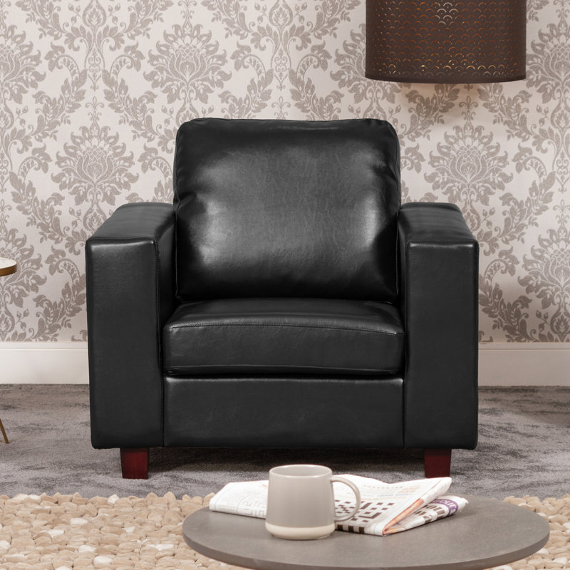 Culverhouse Bonded Leather Accent Chairs - Brown, Black