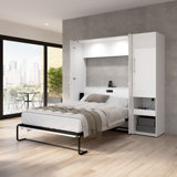Murphy Bed And Storage Cabinet With Pull-Out Shelf