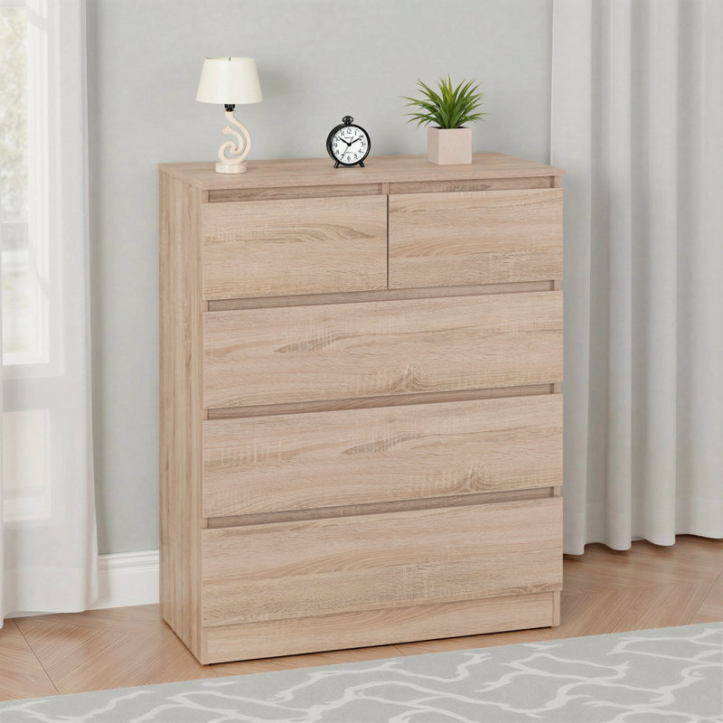 80cm W 5 - Drawer Chest of Drawers, Oak