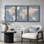 Carte du monde «Blue Global Antique Atlas-87392623-87392625-119395347
