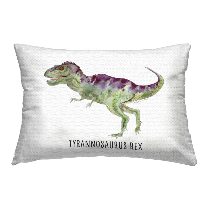 Coussin d'extérieur imprimé Stupell Industries Tyrannosaurus Rex par Brett Blumenthal