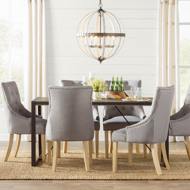 Authement 20'' H Tufted Upholstered Parsons Chair, Gray
