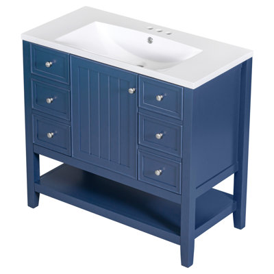 Charmant meuble-lavabo avec rangement polyvalent et design élégant pour une expérience de salle de bain améliorée.