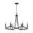 6 - Light Steel Dimmable Chandelier