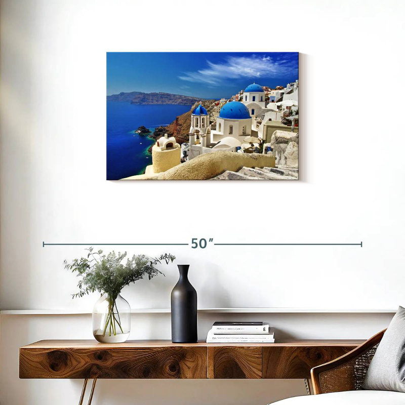 Ravi Santorini Cliffside Caldera, 20" H x 30" W
