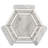 8" x 9" Marble Honeycomb Mosaic Wall & Floor Tile