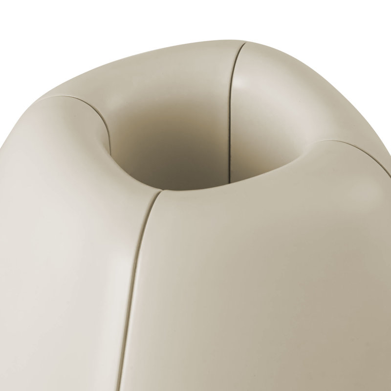 Folio 10-in Black dimmable LED Table Lamp, Pearl White