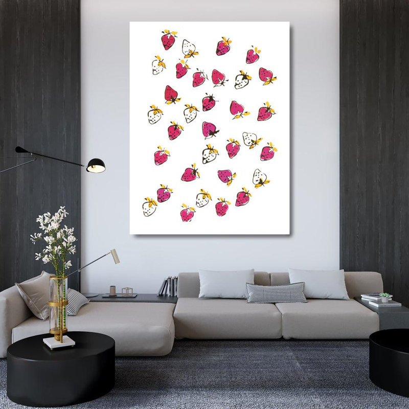 Fraises (estampées), c. 1959, H 48 po x l 36 po