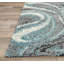 Farmerville Abstract Blue/Gray/Ivory Shag Area Rug-2000313619