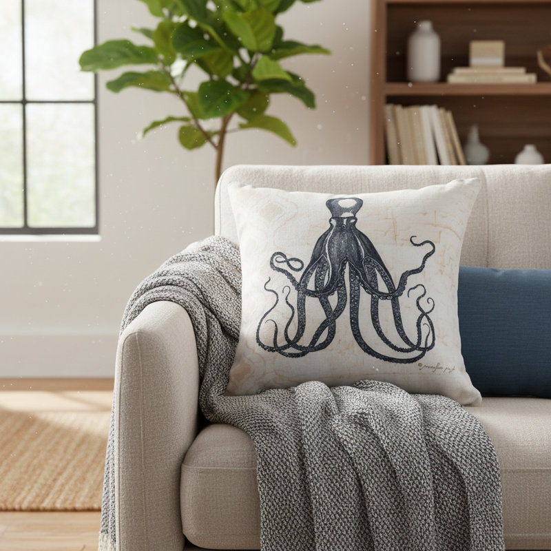 Coussin Nautical Wonder 12 po x 12 po