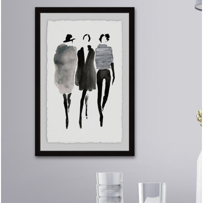 « mode noir », reproduction de peinture à l’acrylique encadrée