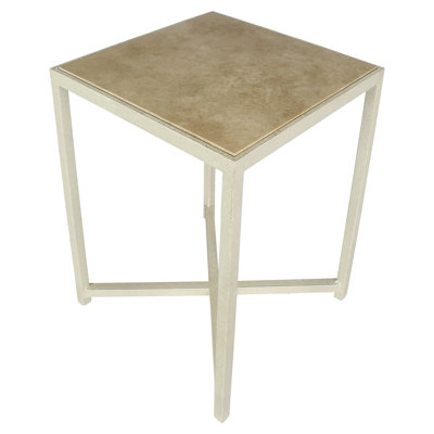 LA Stone Cross Legs End Table