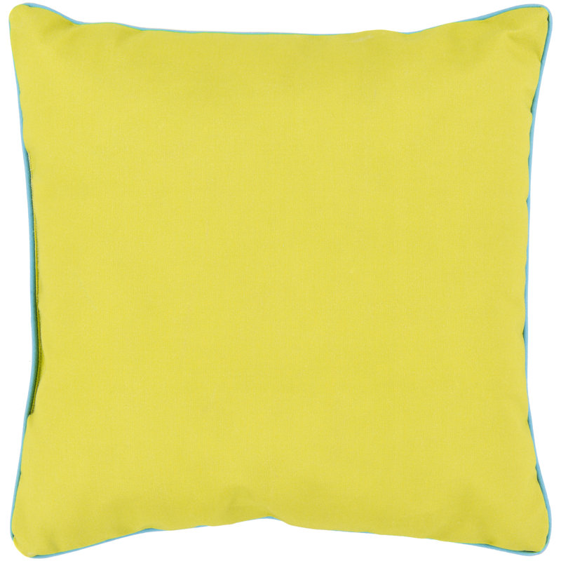 Solid Colour Outdoor Throw Pillow, 16" H x 16" W x 4" D, Lime