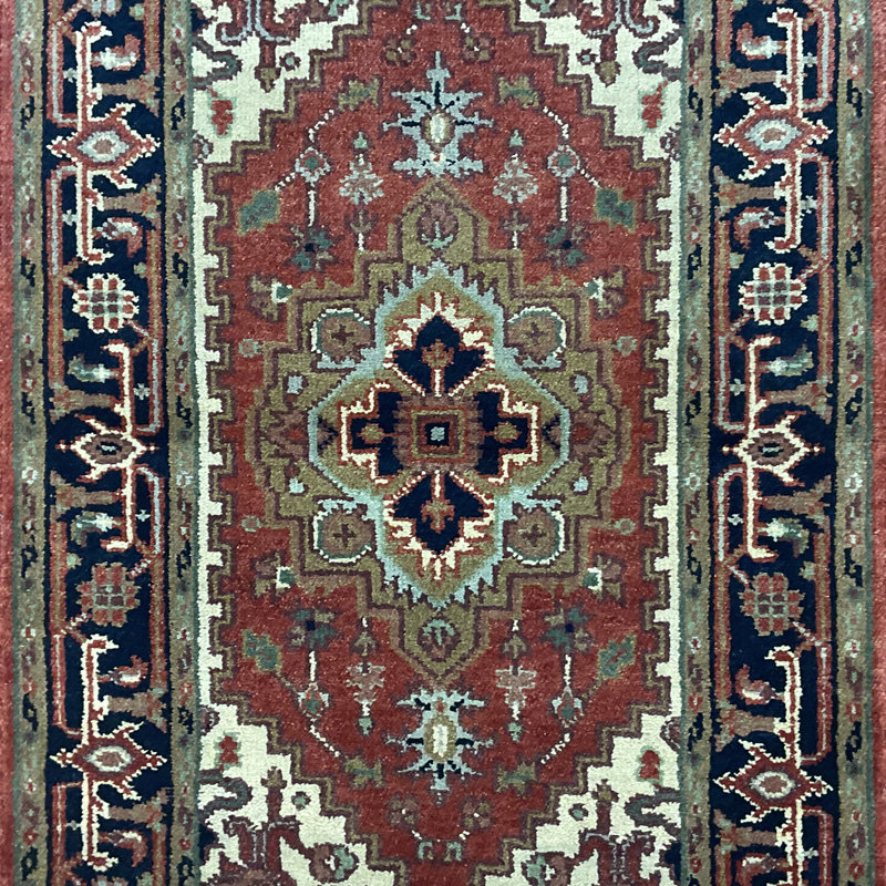  Handmade Heriz Wool Rug