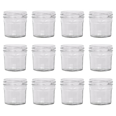 Argon Tableware Glass Jam Jars with Lids
