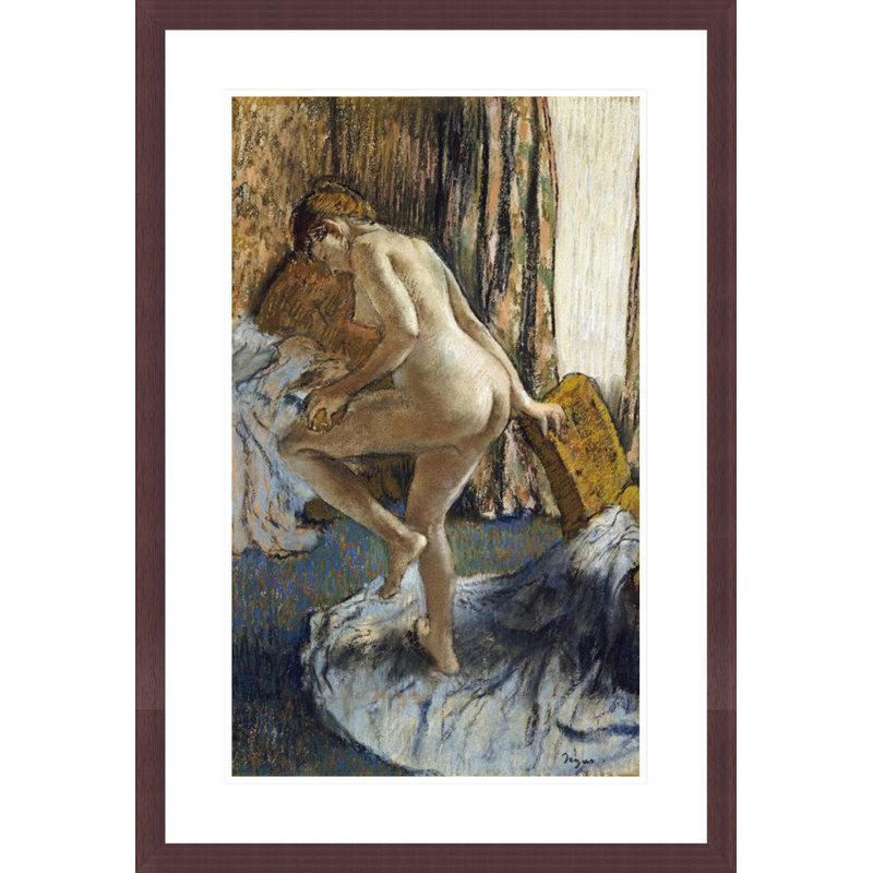 «After The Bath» par Edgar Degas, impression giclée sur cadre, H 29,5 po x l 20,31 po