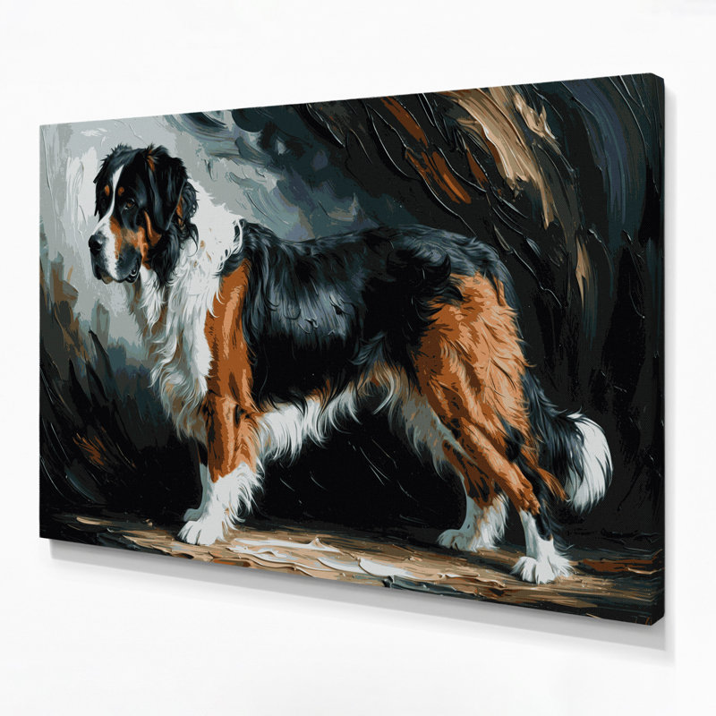 Chiens, grand chien de montagne suisse, art mural sur toile, H 24 po x l 36 po