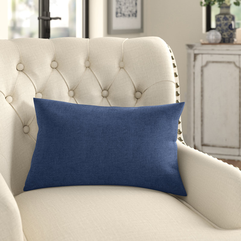 Tuscany Linen Throw Pillow, Indigo Blue