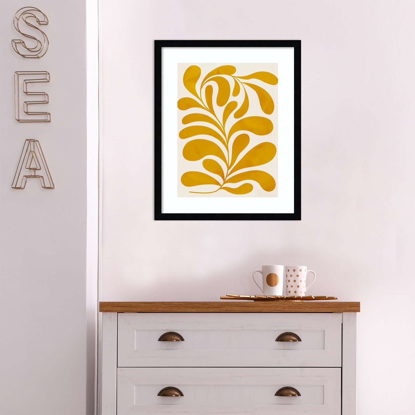 Goldenrod II by Grace Popp, Black, 21" H x 17" W x 1" D
