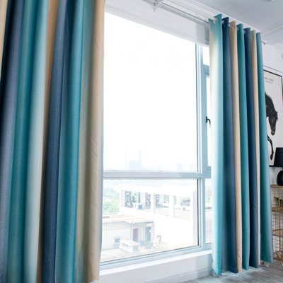 Panneau de rideau à rayures dégradées pour salon, chambre à coucher, séparation d'hôtel (#1)