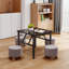 Kyandra Square 80cm Folding Coffee Table with Marble Effect Top-35971663