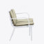 Causeuse d'extérieur en PP, structure blanche avec coussin vert-1275173290