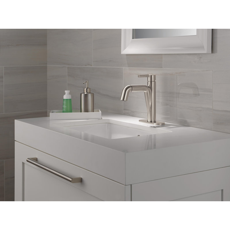 Nicoli Pull-Down Single Hole Bathroom Faucet,  Pull Out Sprayer Bathroom Sink Faucet, Stainless