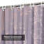 Rideau de douche rose avec 12 crochets-23398999