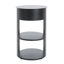 Gunnar 3-Tier Metal Side Table With Sliding Door & Open Shelves-115115487