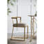 Chaise Cavendish avec cadre doré délavé et siège blanc, parfaite pour un décor moderne et rétro, durable et élégant