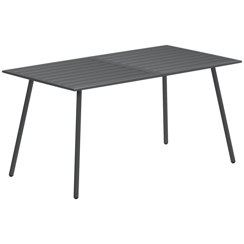 Rectangular Metal Outdoor Dining Table , 150cm cm W 80cm cm D