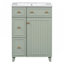 24-Inch Bathroom Vanity Cabinet with Ceramic Sink, 2 Drawers, 1 Door-1156281554