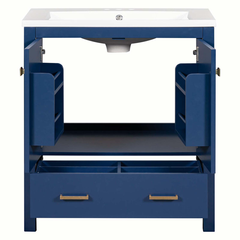Base de meuble-lavabo simple 29,4 po seulement, Bleu