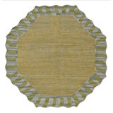 Jute Scalloped Purple and Green Rug