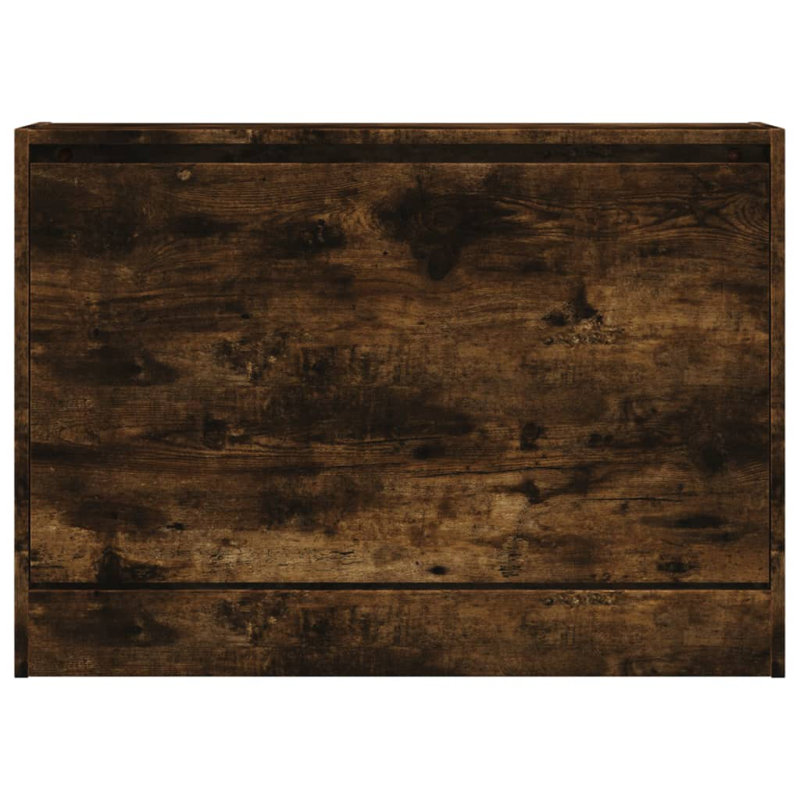 3 Pair Shoe Storage Cabinet, Smoked Oak