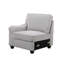 Canapé modulaire en L gris clair de 125 po avec repose-pieds modulaire en L 7 pièces