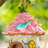 9"H Garden Resin Birdhouse with Roof,Pink-1527552626