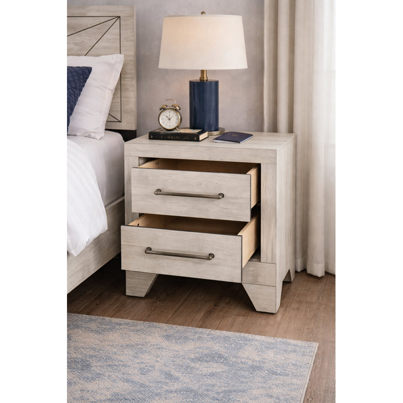 Mittal 21.5" W Solid Wood Nightstand