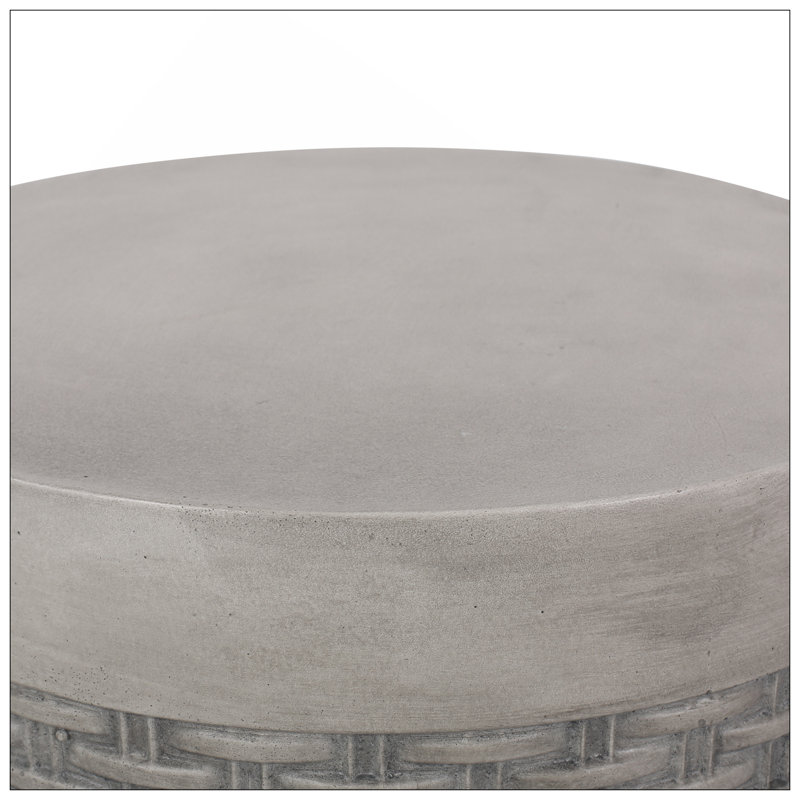 Table d'appoint d'extérieur ronde en béton