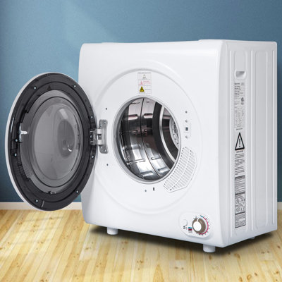 Séchoir à linge compact de 2,65 pieds cubes, sécheuse à linge à contrôle facile, capacité de séchage de 9 lb avec capacité de séchage de 1400 W, blanc
