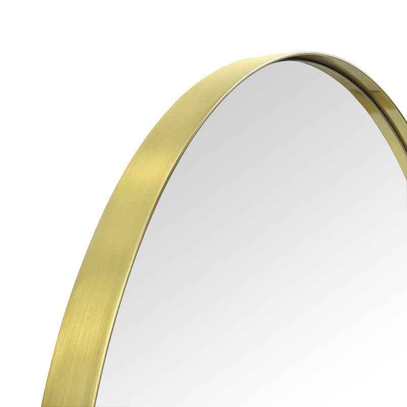Ophira Stainless Steel Flat Mirror, Brushed Gold, 36" x 24"