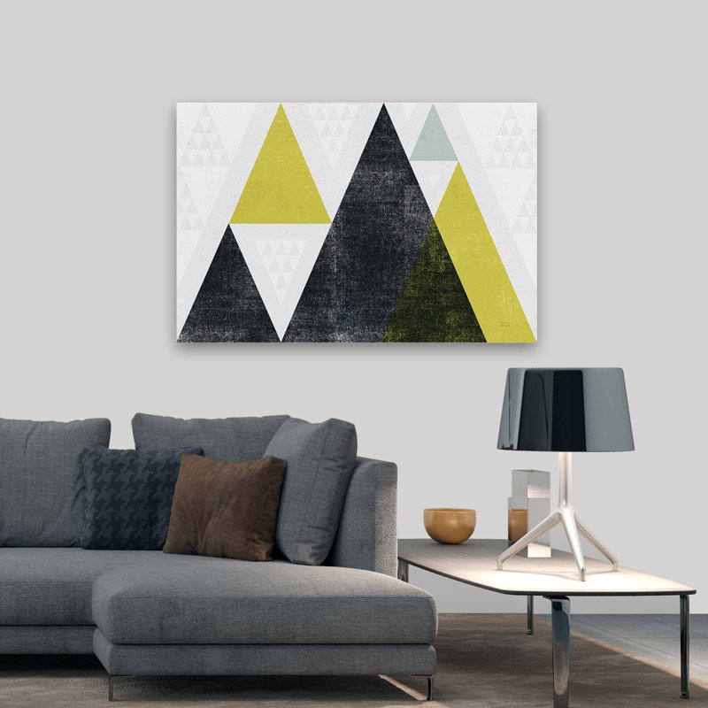 Abstract Geometric - Mod Triangles I, 32" H x 48" W