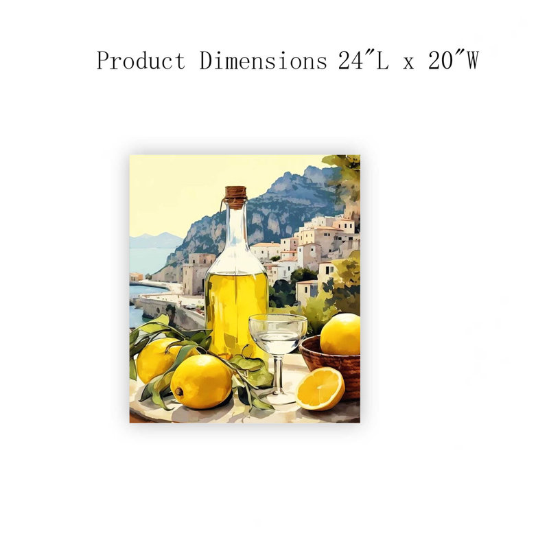 Côte d'été jaune, 20 x 24 pouces, impressions sur toile pour cuisine de ferme